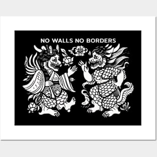 No Walls No Borders Posters and Art